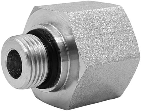 6405-08-12-O محول خرطوم الهيدروليكي المناسب 1/2 "ذكر SAE O-Ring Boss (3/4" -16unf) × 3/4 "أنثى (3/4" -14NPTF) موصل مستقيم الصلب الكربوني in Saudi Arabia