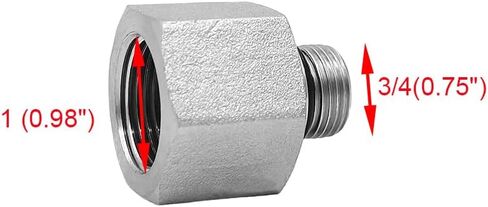 6405-08-12-O محول خرطوم الهيدروليكي المناسب 1/2 "ذكر SAE O-Ring Boss (3/4" -16unf) × 3/4 "أنثى (3/4" -14NPTF) موصل مستقيم الصلب الكربوني in Saudi Arabia