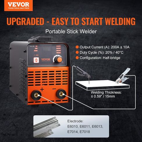 VEVOR Stick Welder, 160Amp 2 in 1 ARC/Lift Tig Welder Machine 110/220V with Hot Start Arc Force Anti-Stick in Saudi Arabia