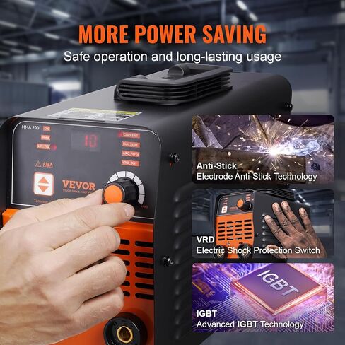 VEVOR Stick Welder, 160Amp 2 in 1 ARC/Lift Tig Welder Machine 110/220V with Hot Start Arc Force Anti-Stick in Saudi Arabia