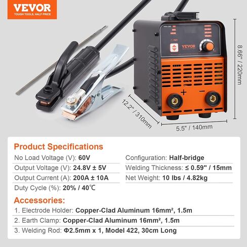 VEVOR Stick Welder, 160Amp 2 in 1 ARC/Lift Tig Welder Machine 110/220V with Hot Start Arc Force Anti-Stick in Saudi Arabia