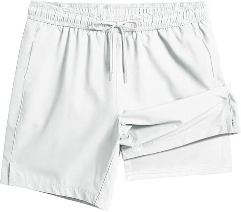 TENGINE Men's Swim Trunk 5" with Compression Liner 5 Inch Quick Dry Board Shorts Zipper Pocket in Saudi Arabia