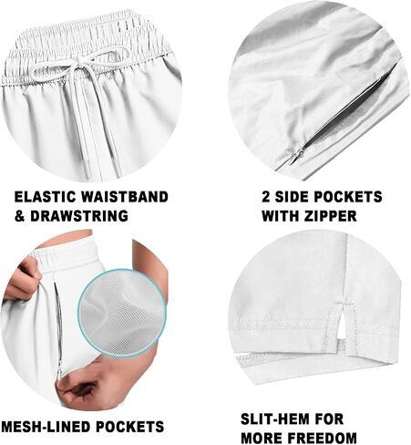 TENGINE Men's Swim Trunk 5" with Compression Liner 5 Inch Quick Dry Board Shorts Zipper Pocket in Saudi Arabia