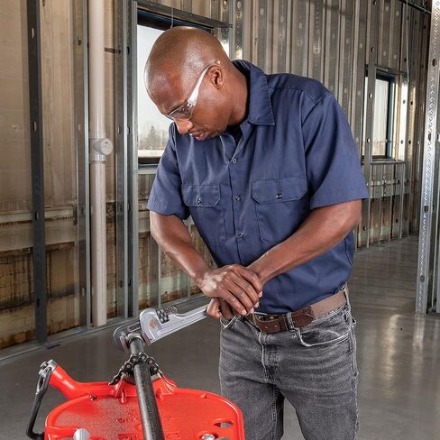RIDGID 31095 Model 814 Aluminum Straight 14" Plumbing Pipe Wrench, Silver, Made in the USA in Saudi Arabia