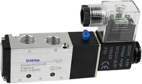 4V110 4V210 4V310 4V410 Pneumatic Electric Solenoid Valve 5 Way 2 Position Control Air Gas Magnetic 4V210-08 12V 24V 220V(6mm Fittings) in Saudi Arabia