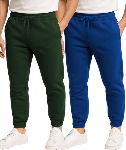 AMERICAN HEAVEN Men's Fleece Jogger | 3 Pocket All Season Athletic Workout Sweat Pants in Kuwait