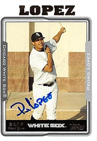 Autograph 190843 Chicago White Sox 2005 Topps السنة الأولى رقم UH251 Pedro Lopez بطاقة البيسبول in Saudi Arabia