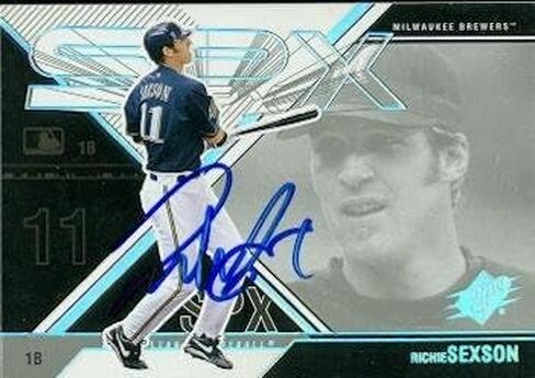 Autograph Warehouse 48162 Richie Sexson Autographed Baseball Card Milwaukee Brewers 2003 Upper Deck Spx No .63 in Saudi Arabia