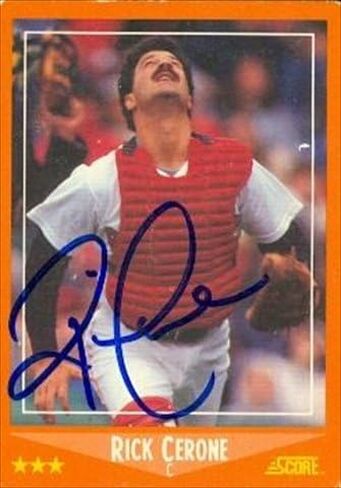 مستودع توقيعه 37268 RICK CERONE CARDACHED CARD BOSTON BOSTON RED SOX 1988 SCORE NO. 21T in Saudi Arabia