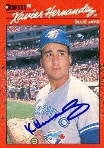 Autograph Warehouse 103183 Xavier Hernandez Autographed Baseball Card Toronto Blue Jays 1990 Donruss No. 682 Rookie in Saudi Arabia