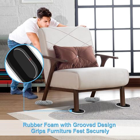 New Upgrade Furniture Sliders, Multi-Surface 3-in-1 Furniture Movers Sliders, Heavy Moving Pads with 8PCS 4.3" Carpet Sliders+4PCS Hard Floor Socks+1 Lifter, Protect Floor and Easily Move Furniture in Kuwait