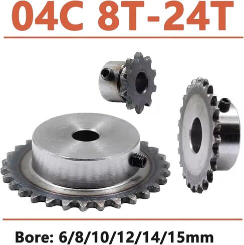 1pc 8-24 الأسنان 04C تروس السلسلة 45# الصلب 6mm-15mm يتحمل سلسلة صراخ صراخية صراخ الصناعية محرك المسنن ضررة الأسنان 6.35 ملم (12 مم ، 17 أسنان) in Saudi Arabia