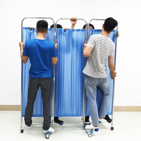 Freestanding Grade Medical Clinic Privacy Screen, Folding Mobile Room Divider with Waterproof Nylon Silk Cloth for Hospital Spa Lab, 3/4/5/6 Panels Bed Partition (Size : 6panel) in Saudi Arabia