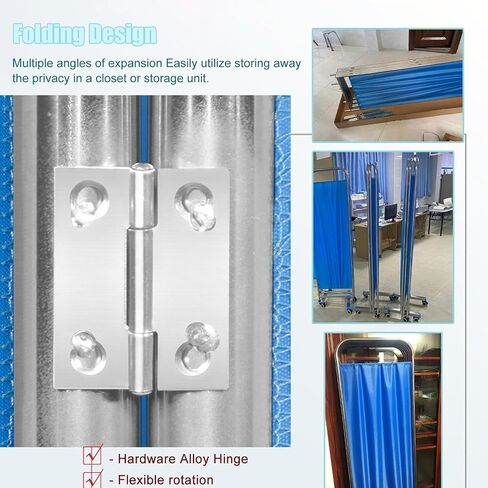 Freestanding Grade Medical Clinic Privacy Screen, Folding Mobile Room Divider with Waterproof Nylon Silk Cloth for Hospital Spa Lab, 3/4/5/6 Panels Bed Partition (Size : 6panel) in Saudi Arabia