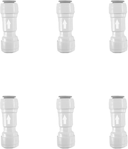 NSF 1/4" One Way Check Valve for Water Line 1/4" Reverse Osmosis Water Filter Push to Connect RO Fittings, Plastic Quick Connect Check Valve (6 pcs) in Saudi Arabia