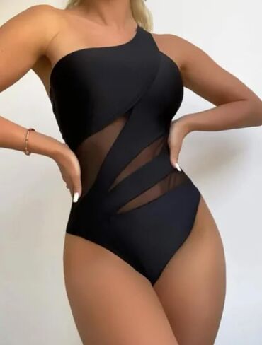 Women Mesh One Piece Swimsuit - Tummy Control One Shoulder Bathing Suit Cut Out Swimwear 2025 in Saudi Arabia