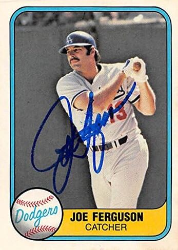 Autograph 126166 Los Angeles Dodgers 1981 Fleer No. 124 Joe Ferguson Autographed Baseball Card in Saudi Arabia