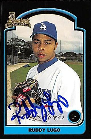 125638 Los Angeles Dodgers FT 2003 Bowman السنة الأولى رقم 252 Ruddy Lugo بطاقة البيسبول in Saudi Arabia