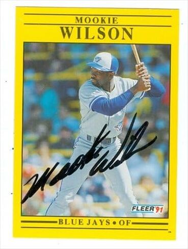 Autograph Warehouse 37675 Mookie Wilson Autographed Baseball Card Toronto Blue Jays 1991 Fleer No. 192 67 in Saudi Arabia