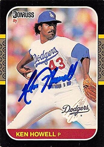 توقيع 156394 لوس أنجلوس دودجرز 1987 Donruss رقم 229 كين هويل بطاقة البيسبول in Saudi Arabia