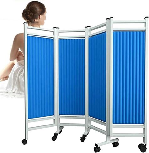 Folding Rolling Privacy Screen, Medical Privacy Screen On Wheels, 6ft Tall Foldable Room Divider Temporary Fence for Clinic/Patient/Exam Room in Saudi Arabia