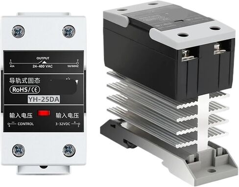 10A 25A 40A 60A 80A 100A 120A Mount Solid State Relay SSR المرحلة الفردية DC Control Control AC AC مع AC-Dink 1PCs (AC-AC ، 120A) in Saudi Arabia