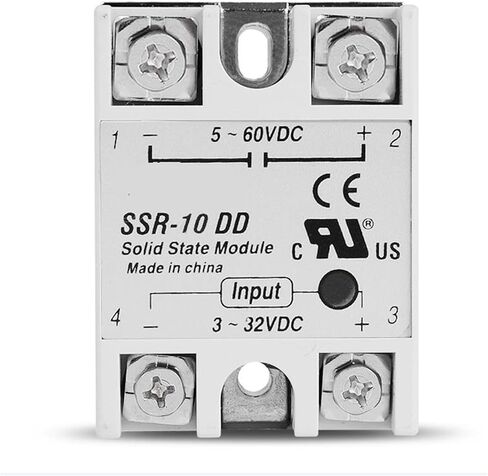 DC-DC Single Phase Solid State Relay DC DC SSR Module 10A 25A 40A DD Input Voltage 3-32V 12V DC to 5-60V DC Output Load 1Pcs(SSR-100DD) in Saudi Arabia