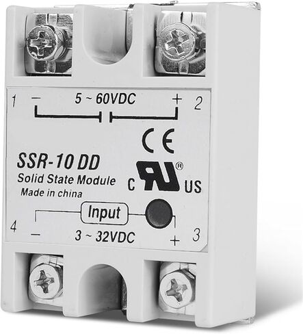 DC-DC Single Phase Solid State Relay DC DC SSR Module 10A 25A 40A DD Input Voltage 3-32V 12V DC to 5-60V DC Output Load 1Pcs(SSR-100DD) in Saudi Arabia