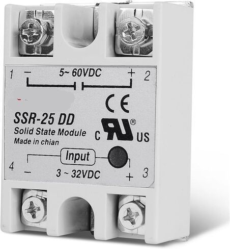 DC-DC Single Phase Solid State Relay DC DC SSR Module 10A 25A 40A DD Input Voltage 3-32V 12V DC to 5-60V DC Output Load 1Pcs(SSR-100DD) in Saudi Arabia