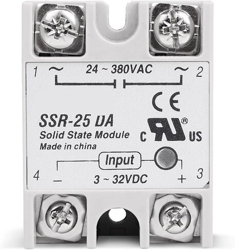 تتابع الحالة الصلبة DC-AC 10A 25A 40A الجهد 12V 3-32V DC إلى 220V 24-380V AC LOAD أحادي الطور SSR لوحدة درجة الحرارة 1PCs (SSR-10DA) in Saudi Arabia