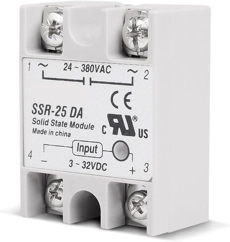 تتابع الحالة الصلبة DC-AC 10A 25A 40A الجهد 12V 3-32V DC إلى 220V 24-380V AC LOAD أحادي الطور SSR لوحدة درجة الحرارة 1PCs (SSR-10DA) in Saudi Arabia