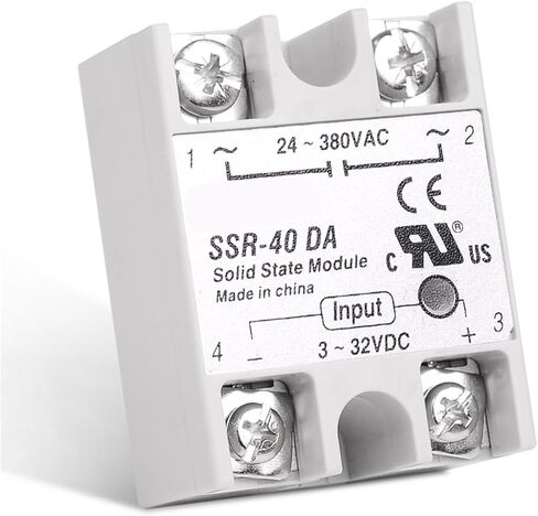 تتابع الحالة الصلبة DC-AC 10A 25A 40A الجهد 12V 3-32V DC إلى 220V 24-380V AC LOAD أحادي الطور SSR لوحدة درجة الحرارة 1PCs (SSR-10DA) in Saudi Arabia