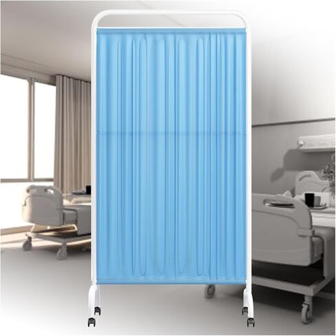 5 Panels Medical Privacy Screen,Standing Door Partition with Wheels,6ft High Folding Rolling Privacy Screen for Clinic Examination Room/Beauty Salon/Office(Blue,5-Panel) (Brown 4panel) in Saudi Arabia