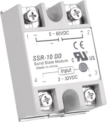 SSR-10DD Solid State Module Relay DC-DC المرحلة الفردية SSR 10A 10DD 3-32V 12V DC إلى 5-60V DC LOAD 1PCS in Saudi Arabia