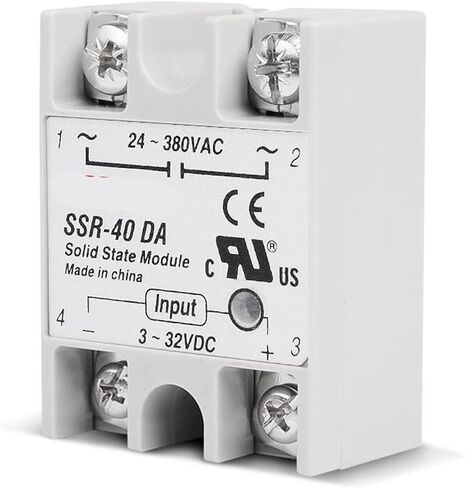 تتابع الحالة الصلبة DC-AC 10A 25A 40A الجهد 12V 3-32V DC إلى 220V 24-380V AC LOAD أحادي الطور SSR لوحدة درجة الحرارة 1PCs (SSR-10DA) in Saudi Arabia
