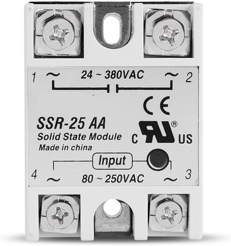 10A 25A 40A 60A AC-AC Single Phase Solid State Relay AC SSR SSR-10AA SSR-25AA SSR-40AA SSR-60AA 80-250VAC 220V to 24-380V AC 1Pcs(SSR-10AA) in Saudi Arabia