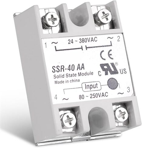 10A 25A 40A 60A AC-AC Single Phase Solid State Relay AC SSR SSR-10AA SSR-25AA SSR-40AA SSR-60AA 80-250VAC 220V to 24-380V AC 1Pcs(SSR-10AA) in Saudi Arabia