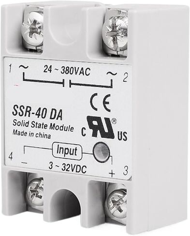 Industrial Singh Phase Solid State Relay Module SSR 40 DA 3-32V 12V DC Input and 24-380VAC 220V 40A AC Output Load SSR-40DA 1Pcs in Saudi Arabia