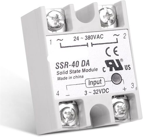 Industrial Singh Phase Solid State Relay Module SSR 40 DA 3-32V 12V DC Input and 24-380VAC 220V 40A AC Output Load SSR-40DA 1Pcs in Saudi Arabia