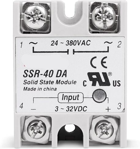 Industrial Singh Phase Solid State Relay Module SSR 40 DA 3-32V 12V DC Input and 24-380VAC 220V 40A AC Output Load SSR-40DA 1Pcs in Saudi Arabia