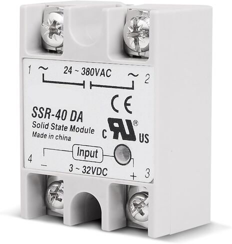 Industrial Singh Phase Solid State Relay Module SSR 40 DA 3-32V 12V DC Input and 24-380VAC 220V 40A AC Output Load SSR-40DA 1Pcs in Saudi Arabia