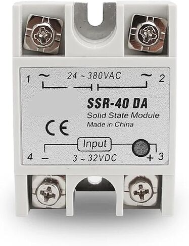 SSR-10DA SSR-25DA SSR-40DA 3-32VDC إدخال 24-380VAC DC إلى AC المرحلة الواحدة مرحلة الصلبة التتابع أبيض القشرة البيضاء (40DA) in Saudi Arabia
