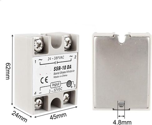 SSR-10DA SSR-25DA SSR-40DA 3-32VDC إدخال 24-380VAC DC إلى AC المرحلة الواحدة مرحلة الصلبة التتابع أبيض القشرة البيضاء (40DA) in Saudi Arabia