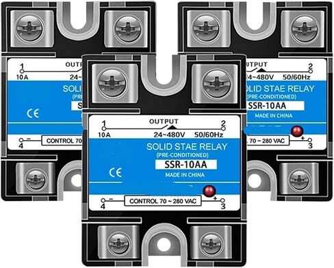 SSR-10AA / 25AA / 40AA Single Phase AC Controlled AC SSR Single Phase Solid State Relay 1Pcs(10AA) in Saudi Arabia