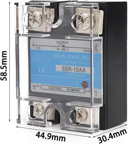 SSR-10AA / 25AA / 40AA Single Phase AC Controlled AC SSR Single Phase Solid State Relay 1Pcs(10AA) in Saudi Arabia