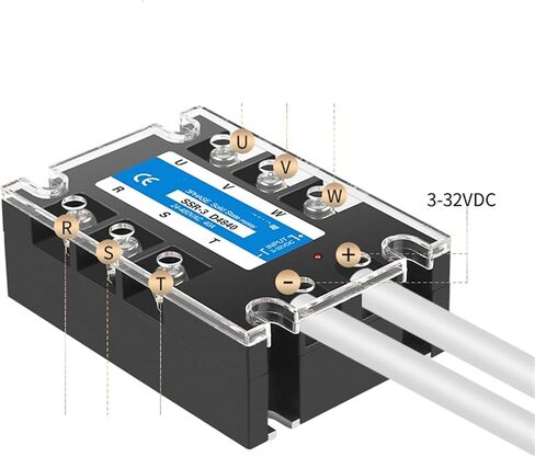 10A 25A 40A 60A 80A 100A 120A 150A 200A Three-Phase Solid State Relay 3-32VDC SSR Single Phase DC Control AC AC Control AC 1Pcs(AC-AC,25A) in Saudi Arabia