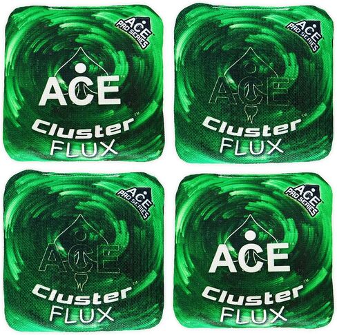 كتلة التدفق | Ace Pro Cornhole Bags + Pro Kits | مجموعة وسادة الكتلة | مزدوج الجانب البقع عصا كل الطقس | حقبة اختيارية في حالة حملها | مجموعة من 4 in Kuwait