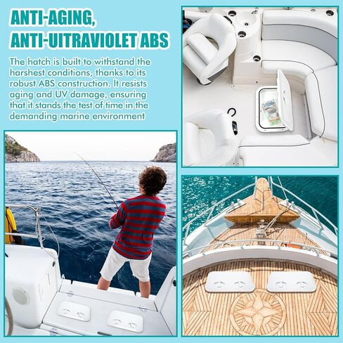 3 PCS Marine Deck Access Hatch 17.3 "× 12.4" Bhite Rectangle Boat Deck فتحة وغطاء مع 20 مسامير مفتاح مزدوج السطح غير المنزلق لليخوت البحرية RV التهوية الشاحنة in Saudi Arabia