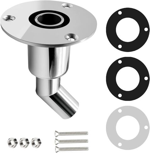 Thru Hull Exhaust Skin,24mm Stainless Steel 316 Thru Hull Exhaust Skin Fitting with Bolts and Nuts for 24mm Tube Pipe Socket Hardware for Diesel Parking Heaters Car Truck Boat in Kuwait