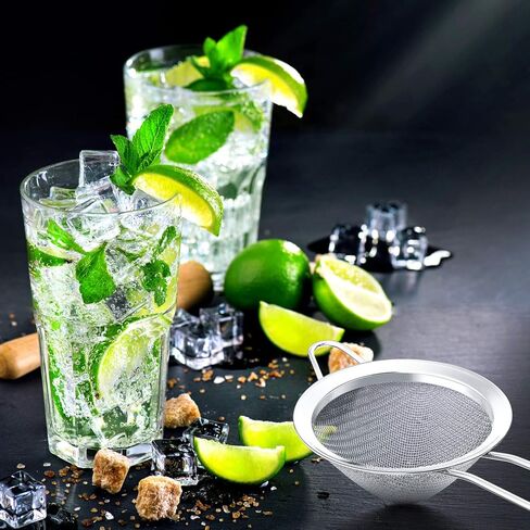 Patelai 3 Pieces Tea Strainers Cocktail Strainer Stainless Steel Fine Mesh Strainer Colander Conical Food Loose Tea Filter Practical Bar Colander Tool in Saudi Arabia